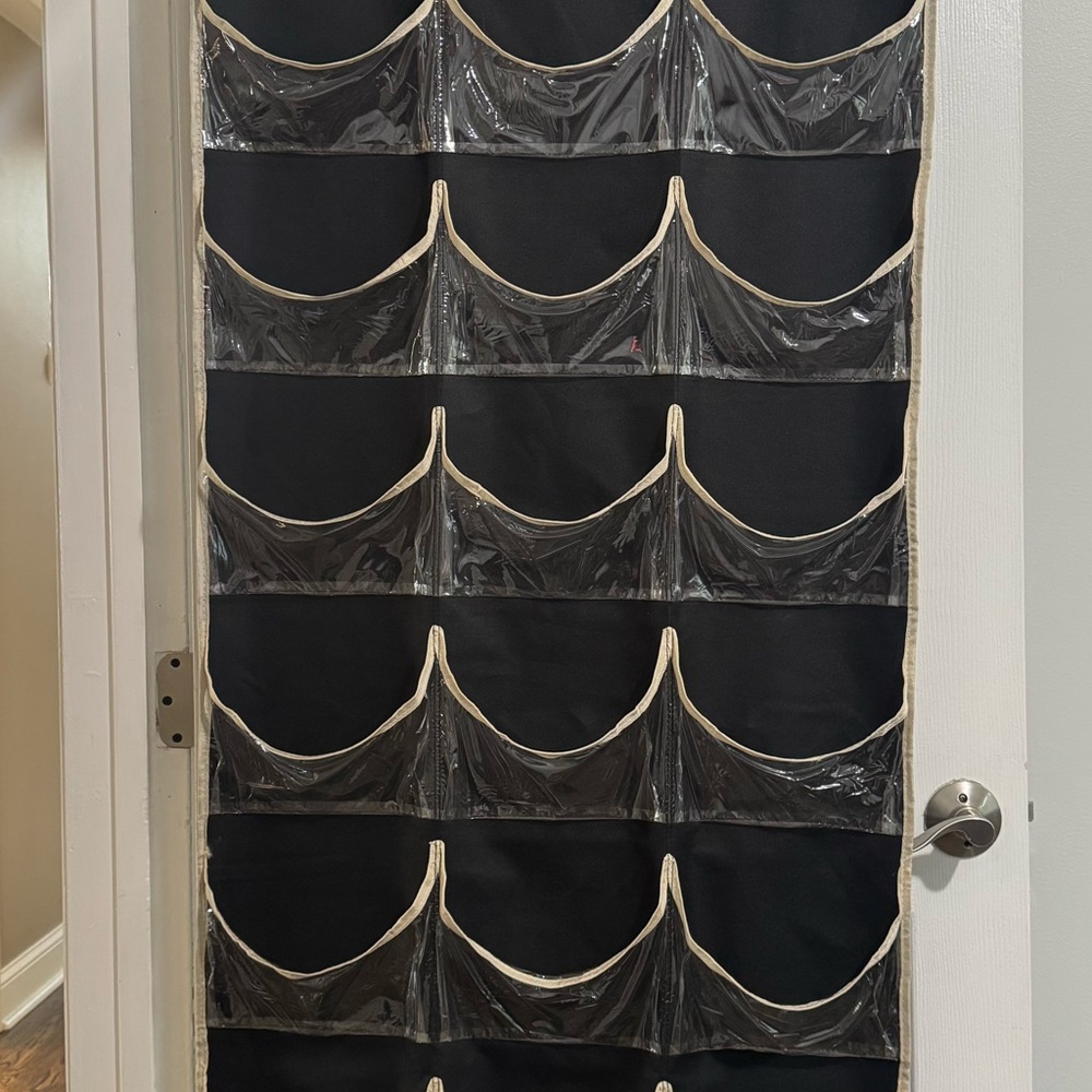Over-the-Door Black baseball hat Organizer